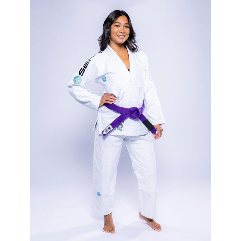 Kimono JJB Fuji Sports | Blanc Teal | SEKAI 3.0