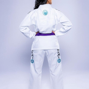 Kimono JJB Fuji Sports | Blanc Teal | SEKAI 3.0