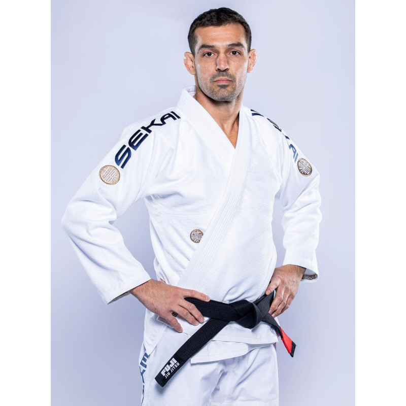 Kimono JJB Fuji Sports | Blanc Navy | SEKAI 3.0