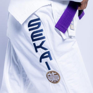 Kimono JJB Fuji Sports | Blanc Navy | SEKAI 3.0