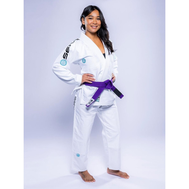 Kimono JJB Fuji Sports | Blanc Teal | SEKAI 3.0