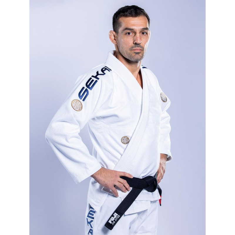 Kimono JJB Fuji Sports | Blanc Navy | SEKAI 3.0