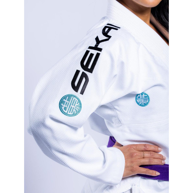 Kimono JJB Fuji Sports | Blanc Teal | SEKAI 3.0