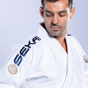 Kimono JJB Fuji Sports | Blanc Navy | SEKAI 3.0