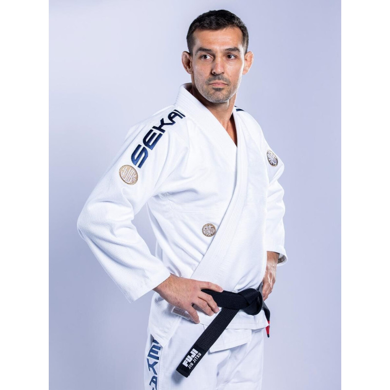 Kimono JJB Fuji Sports | Blanc Navy | SEKAI 3.0