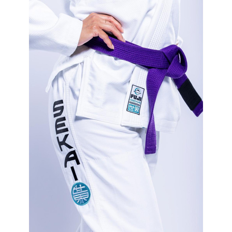 Kimono JJB Fuji Sports | Blanc Teal | SEKAI 3.0