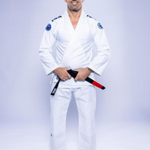 Kimono JJB Fuji Sports | Blanc Navy | Baseline 2.0