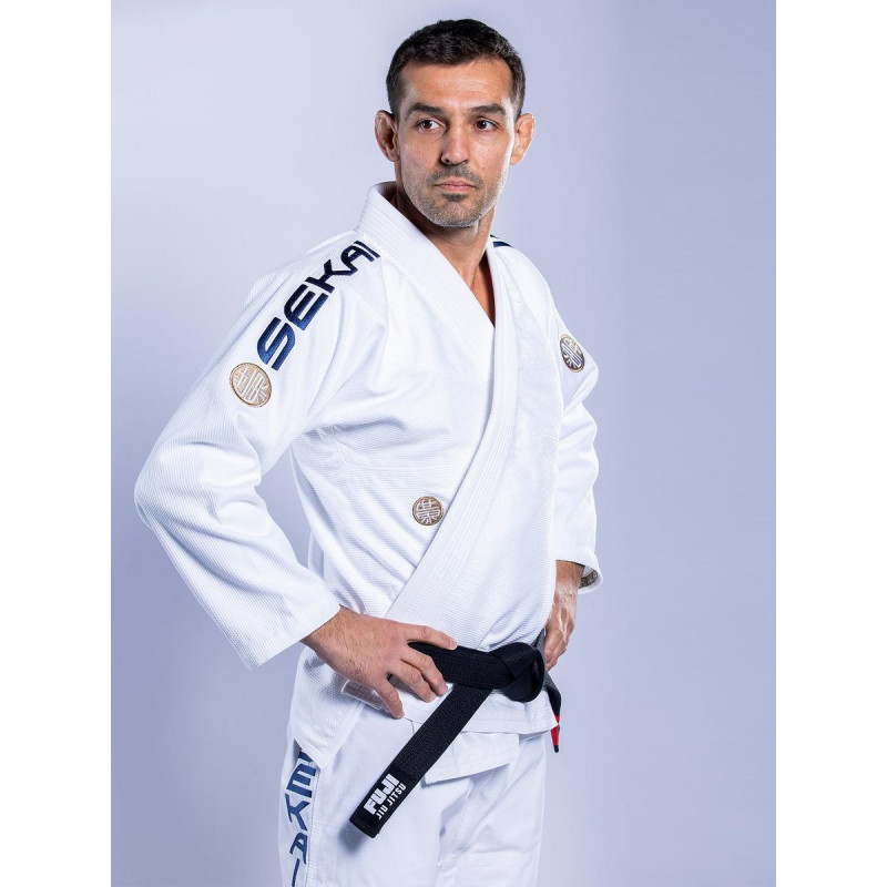 Kimono JJB Fuji Sports | Blanc Navy | SEKAI 3.0