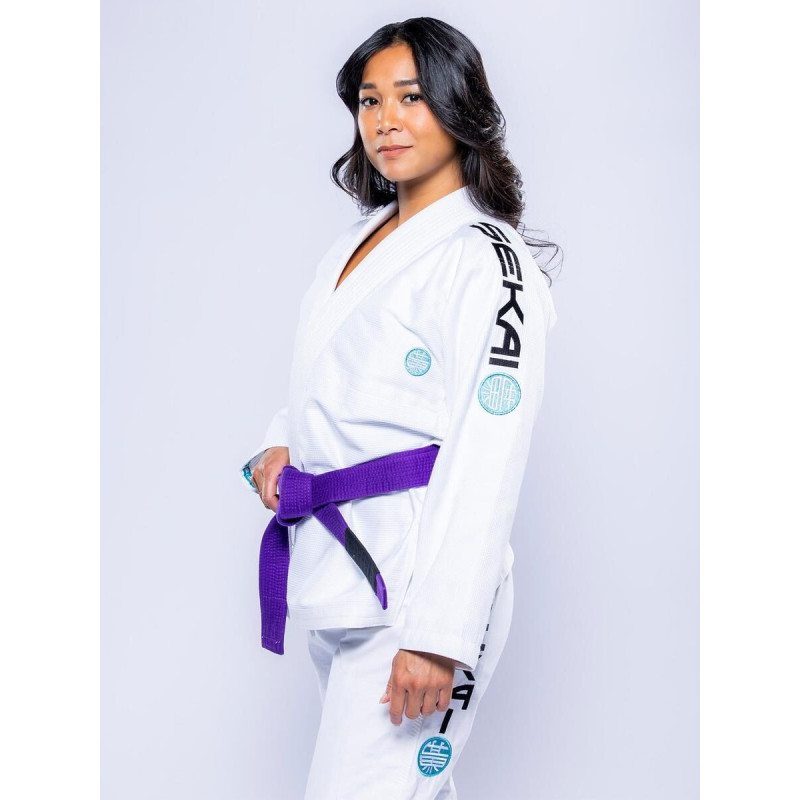 Kimono JJB Fuji Sports | Blanc Teal | SEKAI 3.0