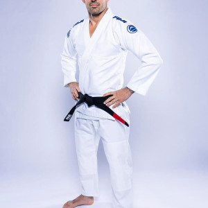 Kimono JJB Fuji Sports | Blanc Navy | Baseline 2.0