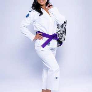 Kimono JJB Fuji Sports | Blanc Navy | Baseline 2.0