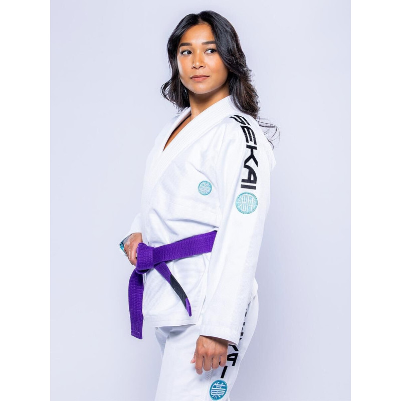 Kimono JJB Fuji Sports | Blanc Teal | SEKAI 3.0