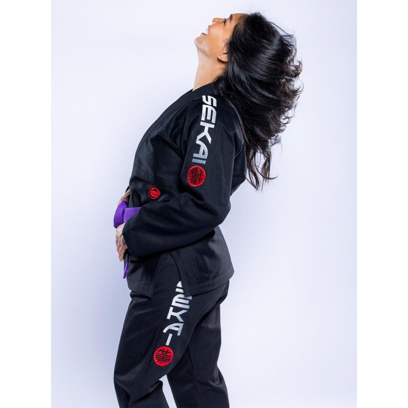 Kimono JJB Fuji Sports | Noir Gris | SEKAI 3.0