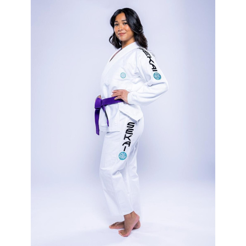 Kimono JJB Fuji Sports | Blanc Teal | SEKAI 3.0