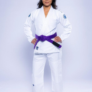 Kimono JJB Fuji Sports | Blanc Navy | Baseline 2.0