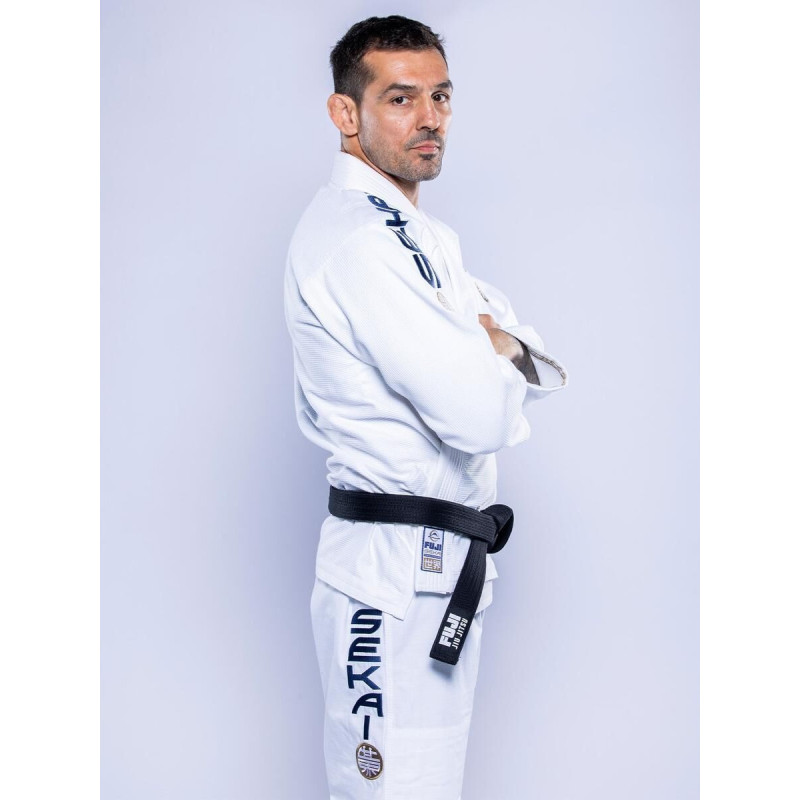 Kimono JJB Fuji Sports | Blanc Navy | SEKAI 3.0
