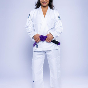 Kimono JJB Fuji Sports | Blanc Navy | Baseline 2.0