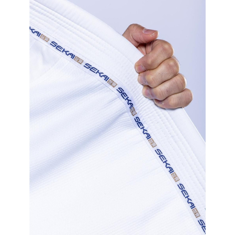 Kimono JJB Fuji Sports | Blanc Navy | SEKAI 3.0