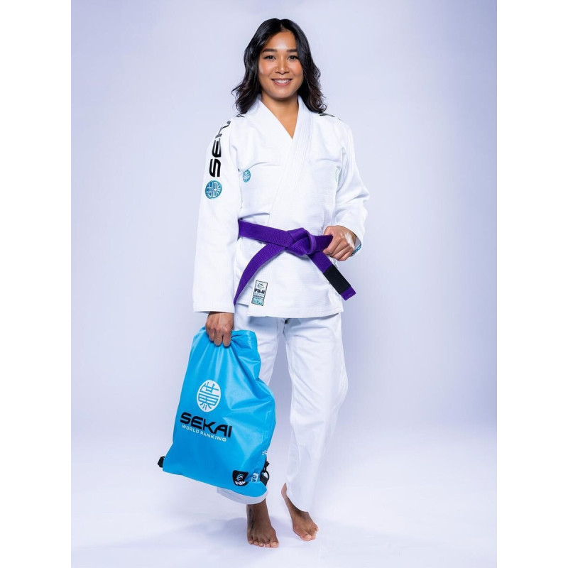 Kimono JJB Fuji Sports | Blanc Teal | SEKAI 3.0