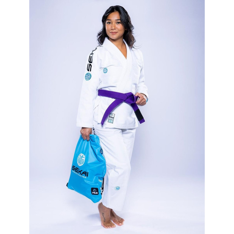 Kimono JJB Fuji Sports | Blanc Teal | SEKAI 3.0