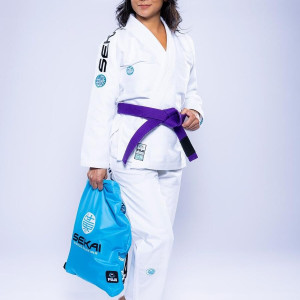 Kimono JJB Fuji Sports | Blanc Teal | SEKAI 3.0