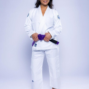 Kimono JJB Fuji Sports | Blanc Navy | Baseline 2.0
