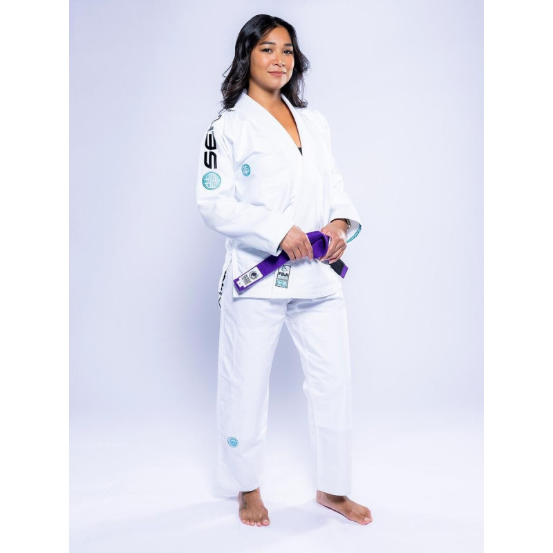 Kimono JJB Fuji Sports | Blanc Teal | SEKAI 3.0