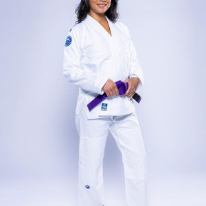 Kimono JJB Fuji Sports | Blanc Navy | Baseline 2.0