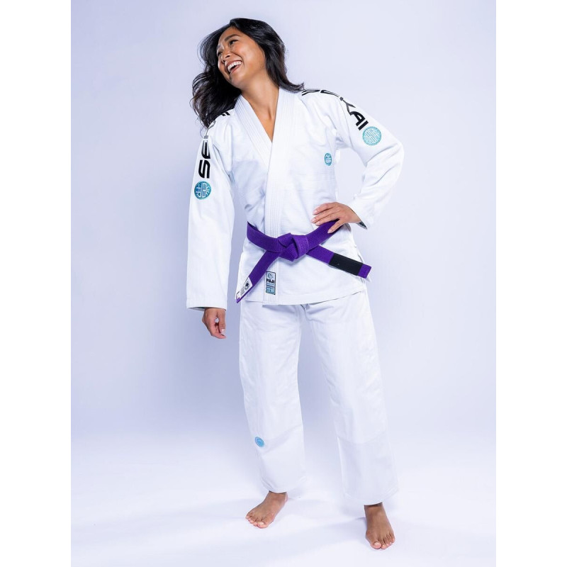 Kimono JJB Fuji Sports | Blanc Teal | SEKAI 3.0