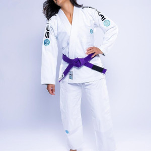Kimono JJB Fuji Sports | Blanc Teal | SEKAI 3.0