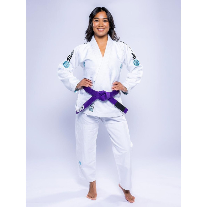 Kimono JJB Fuji Sports | Blanc Teal | SEKAI 3.0