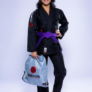 Kimono JJB Fuji Sports | Noir Gris | SEKAI 3.0