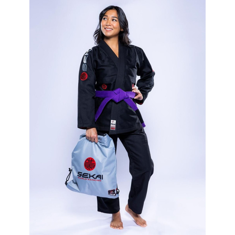 Kimono JJB Fuji Sports | Noir Gris | SEKAI 3.0