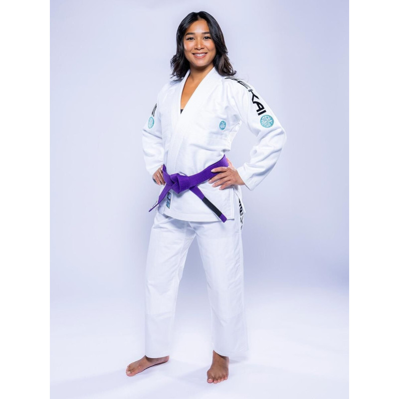 Kimono JJB Fuji Sports | Blanc Teal | SEKAI 3.0