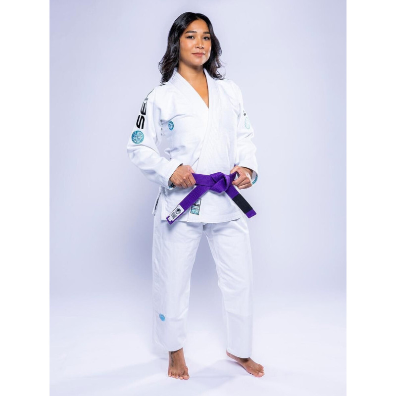 Kimono JJB Fuji Sports | Blanc Teal | SEKAI 3.0