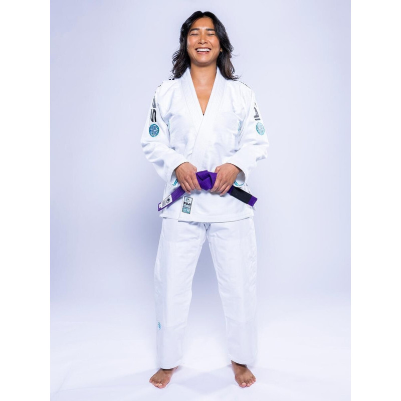 Kimono JJB Fuji Sports | Blanc Teal | SEKAI 3.0