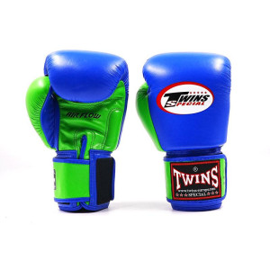 Gants de Boxe TWINS | Bleu/Vert | Air-Flow
