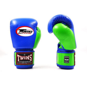 Gants de Boxe TWINS | Bleu/Vert | Air-Flow
