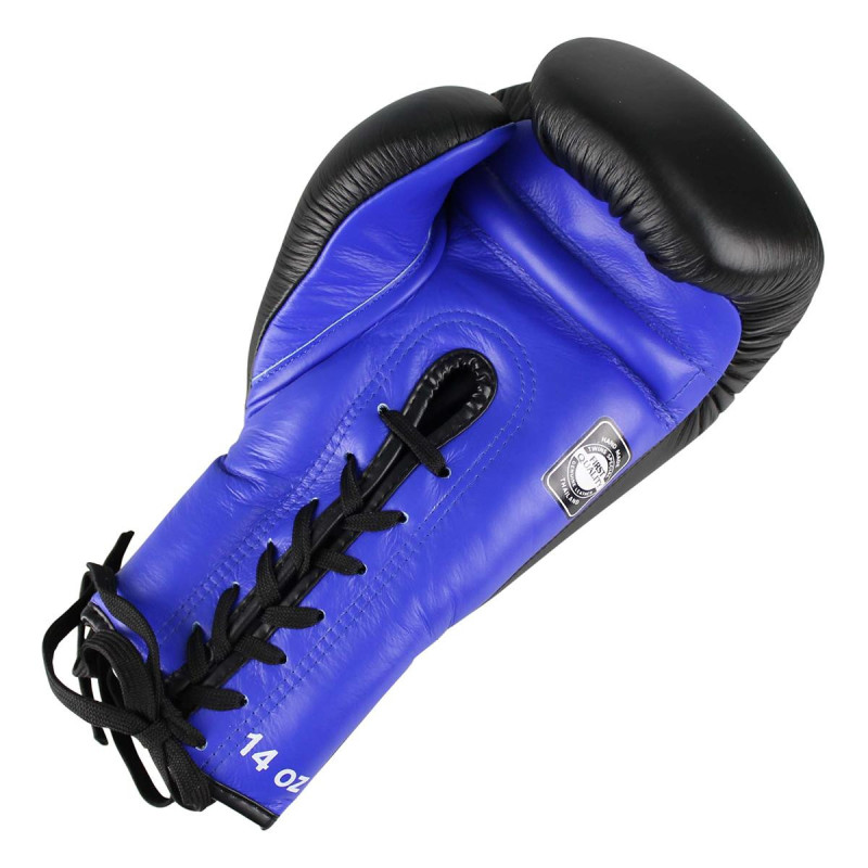 Gants de Boxe TWINS | Noir/Bleu | Laced Boxing Gloves