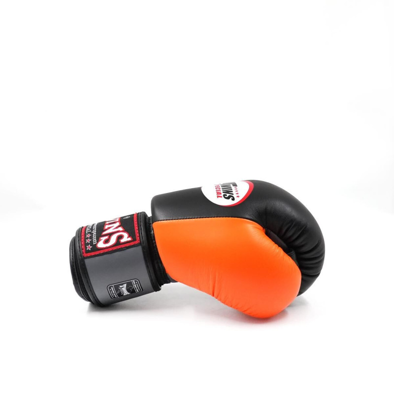 Gants de Boxe TWINS | Noir/Orange/Gris | Air-Flow