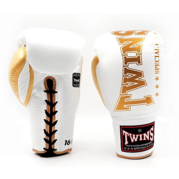 Gants de Boxe TWINS | Blanc | Laced Boxing Gloves