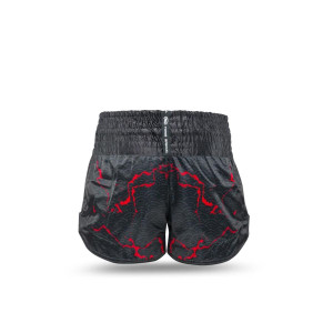 Short Muay Thai TWINS X BOOSTER | Black/Red | TWINS X BOOSTER SHORTS
