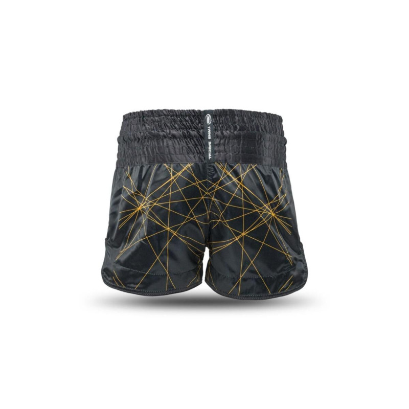 Short Muay Thai TWINS X BOOSTER | Black/Gold | TWINS X BOOSTER