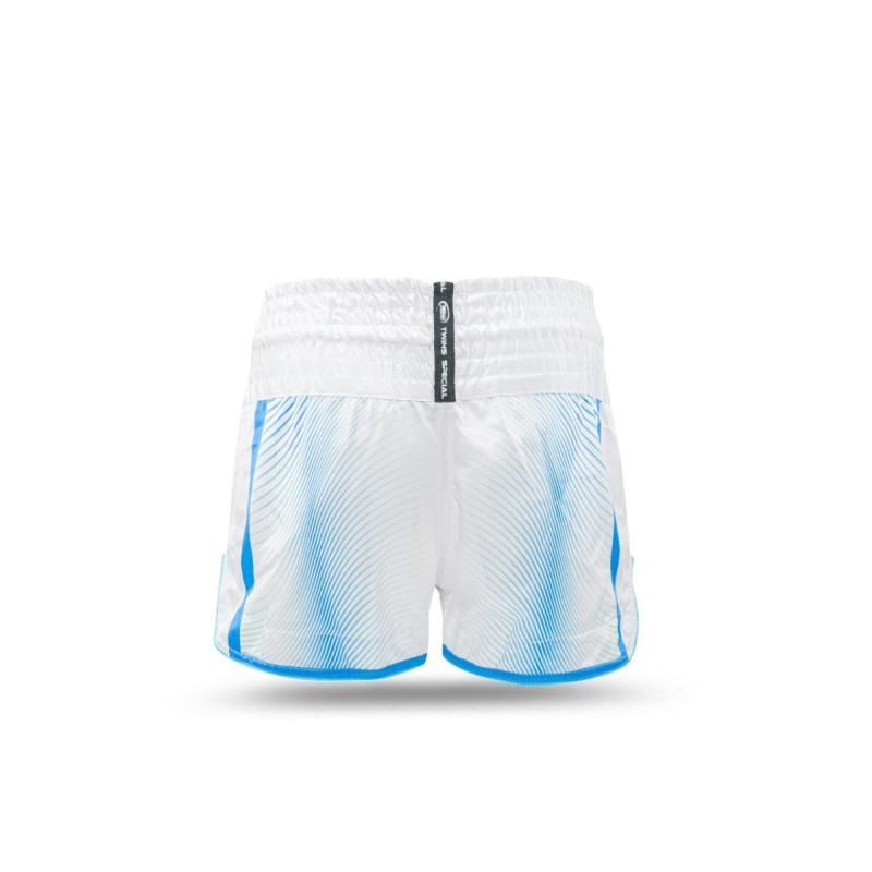 Short Muay Thai TWINS X BOOSTER | White/Blue/Green | TWINS X BOOSTER SHORTS