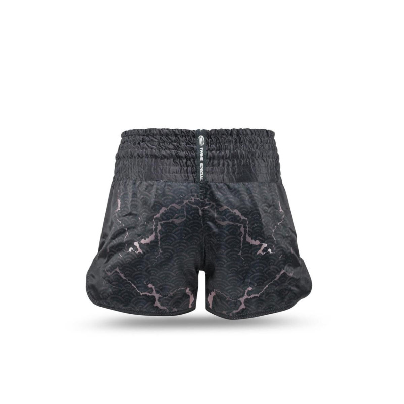 Short Muay Thai TWINS X BOOSTER | Black/Grey | TWINS X BOOSTER SHORTS