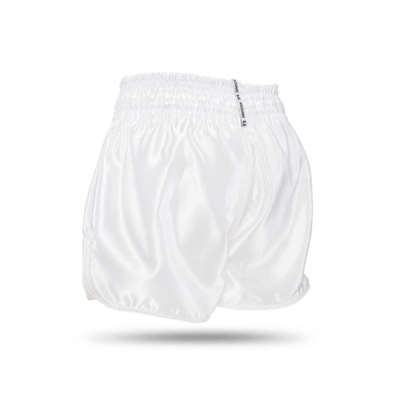 Short Muay Thai Booster Fight Gear | White/Gold | BFG Thunder