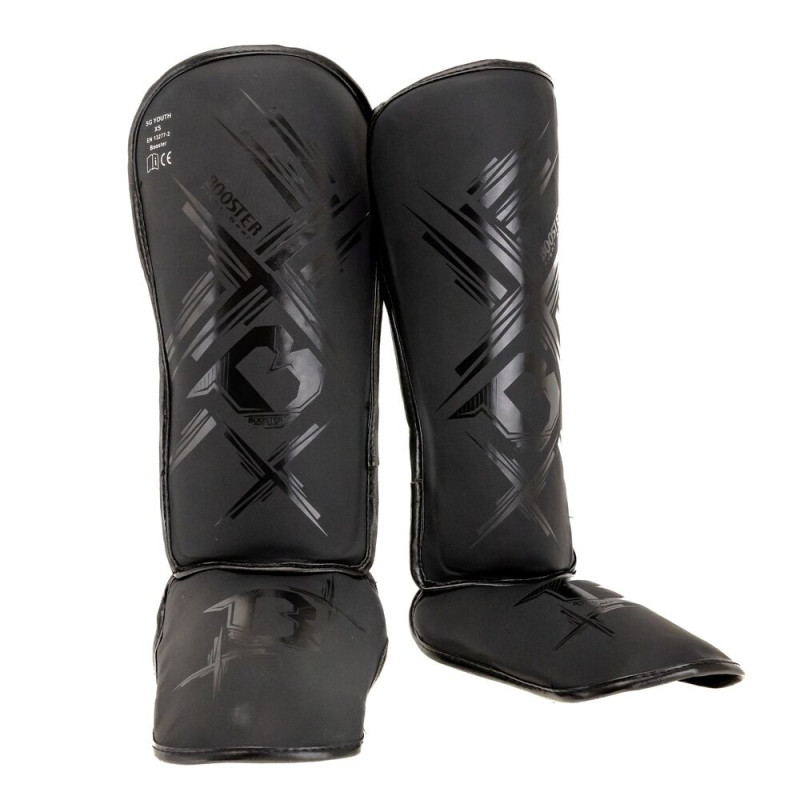 Protège-tibias Enfant | Booster Fight Gear | Noir | Alpha Youth