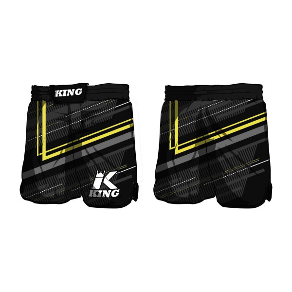 Short MMA King Pro Boxing | Black/Grey/Yellow | KPB Blade