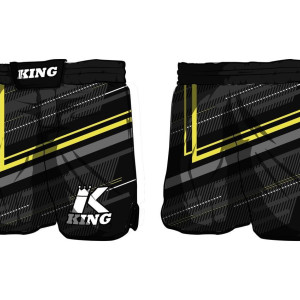 Short MMA King Pro Boxing | Black/Grey/Yellow | KPB Blade