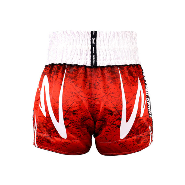Short Muay Thai TWINS | Red/Black/White | TWINS SHORTS